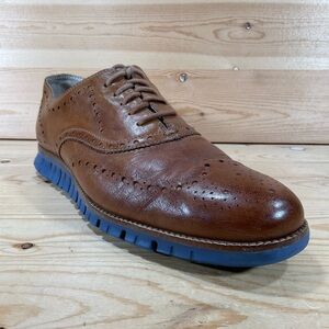 Cole Haan Zerogrand Wingtip Oxford Shoes 
C31167
Leather
Men’s 11.5 M
Brown Blue